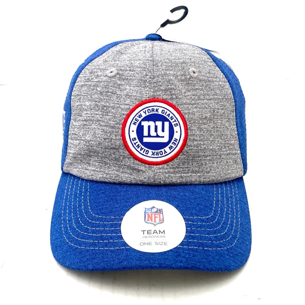 New York Giants NFL Blue/Gray Coil Team Logo Baseball Cap Hat